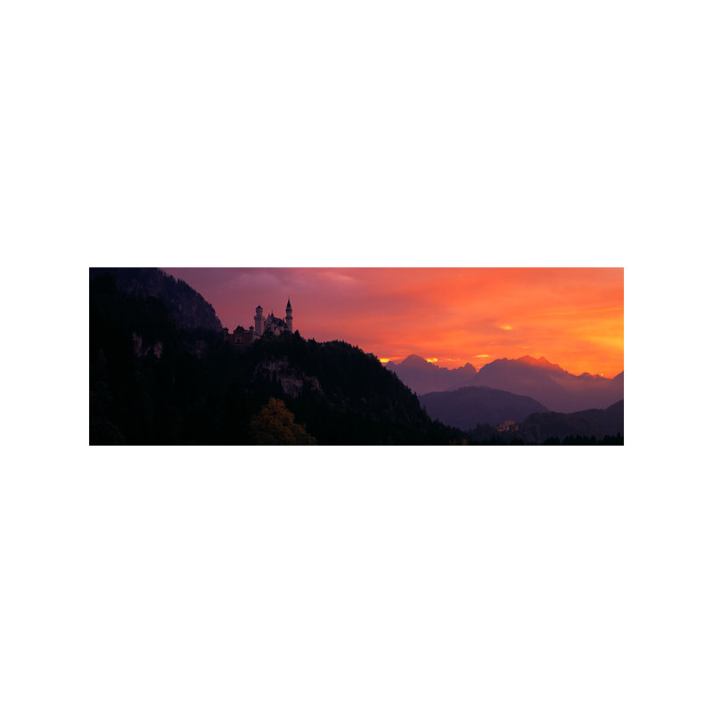 Neuschwanstein Palace Bavaria Germany by Panoramic Images - Wrapped Canvas Panoramic Print
