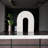 Modern Neutral Marble Horseshoe Tabletop Decorative Object-149648823