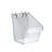 Small Clear Plastic Molded Bucket, Storage Container Bin for Pegboard, Slatwall, or Counter with 2 Metal U-Hooks, Size: 5.25"W x 6.25"D x 6.875"H, 4-Pack
