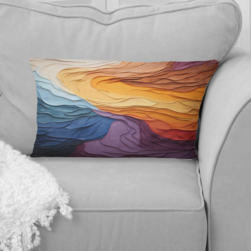Coussin décoratif orange Lyrical Abstraction Lyrical Sunset II - Lyrical Abstraction