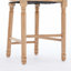 Tabourets de bar en bois massif (2), coussin beige, pour tabourets de comptoir de cuisine 2 pièces, bois, dossier, siège confortable
