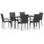 Centeio 7 Piece Garden Dining Set Poly Rattan-719226848