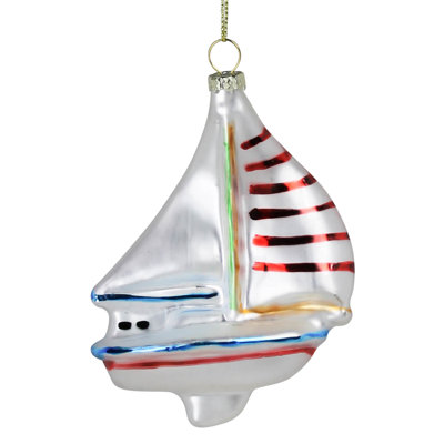 Sailboat Ornament, Glass