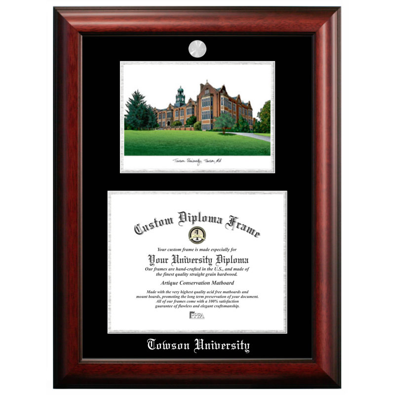 Cadre de la NCAA Towson Tigers, Brun, 8,5 po x 11 po