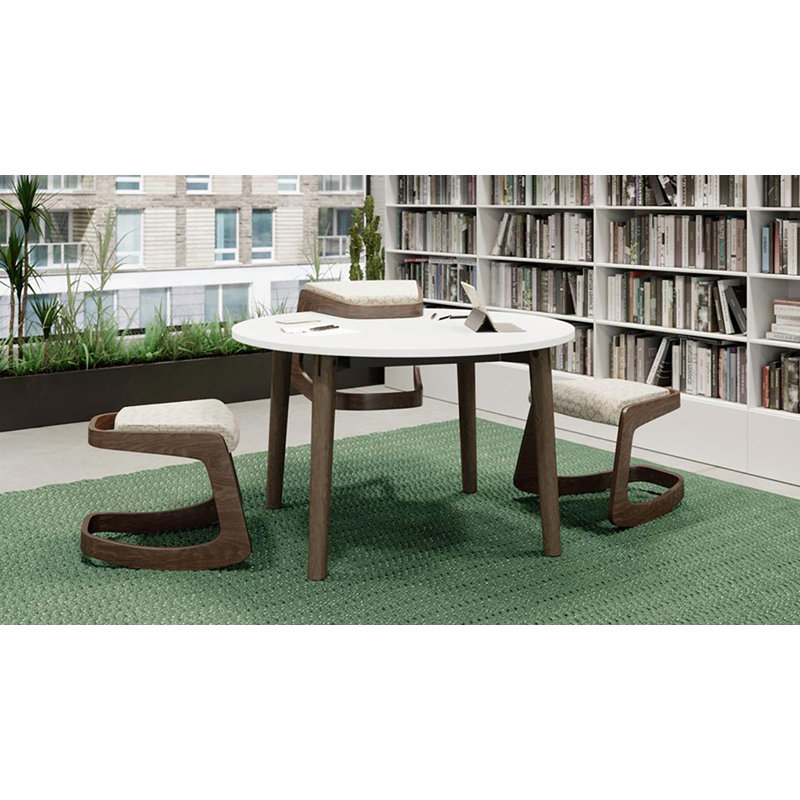 Tabouret Makau, Bourgogne, Bois foncé