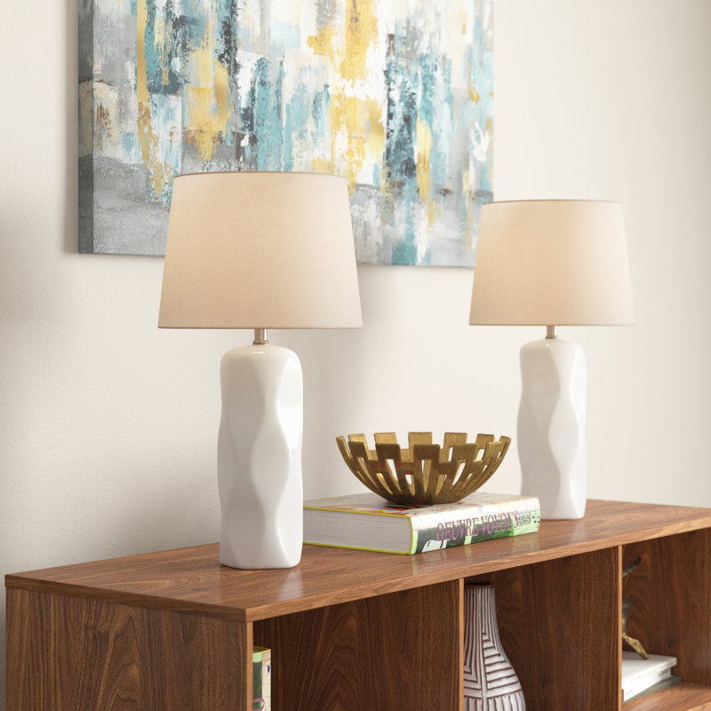 Bradwell Ceramic Lamp, White