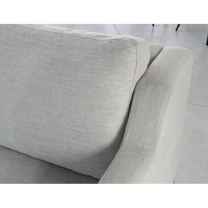 Structure et base en bois Deotis, canapé, Polyester blanc, 90.5''