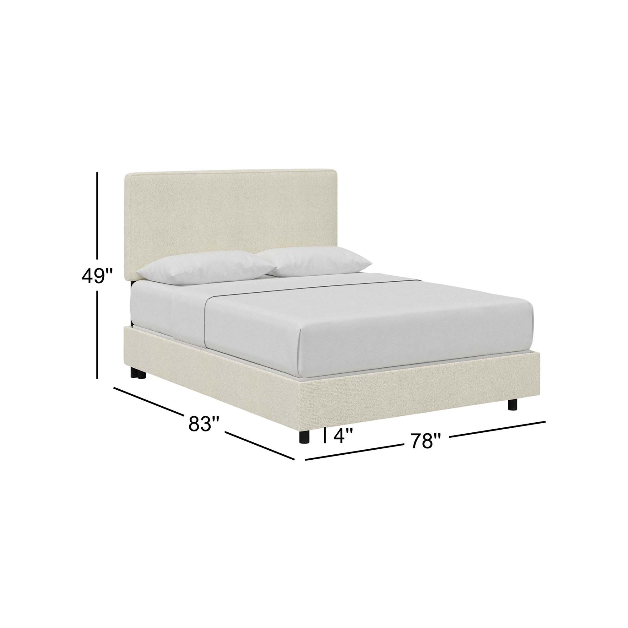Marquise Upholstered Bed, Milsap Canvas Sustain® Tweed, King