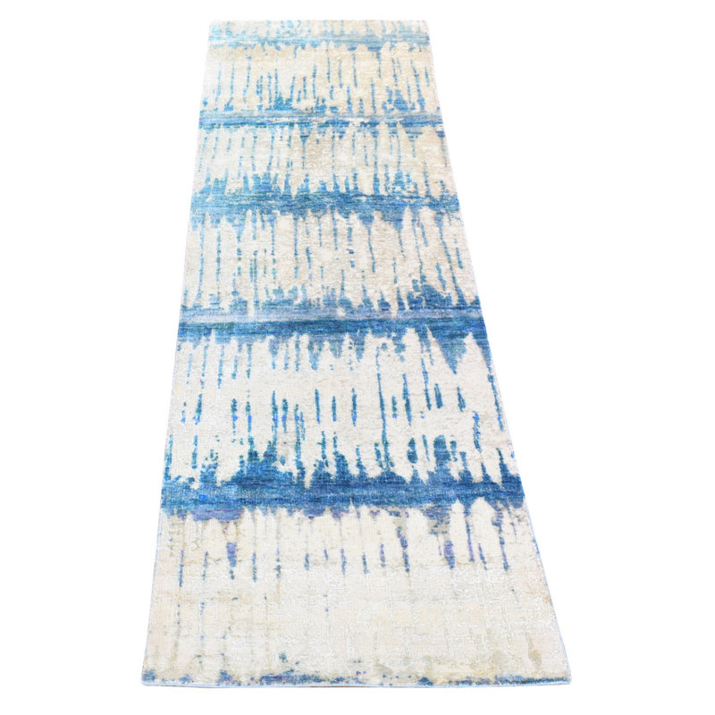 Tapis de couloir oriental ivoire en laine texturée noué à la main 3 pi x 10 pi 1 po 3 pi X 10 pi 1 po E18B705952F944B4A09E5994768EADF1