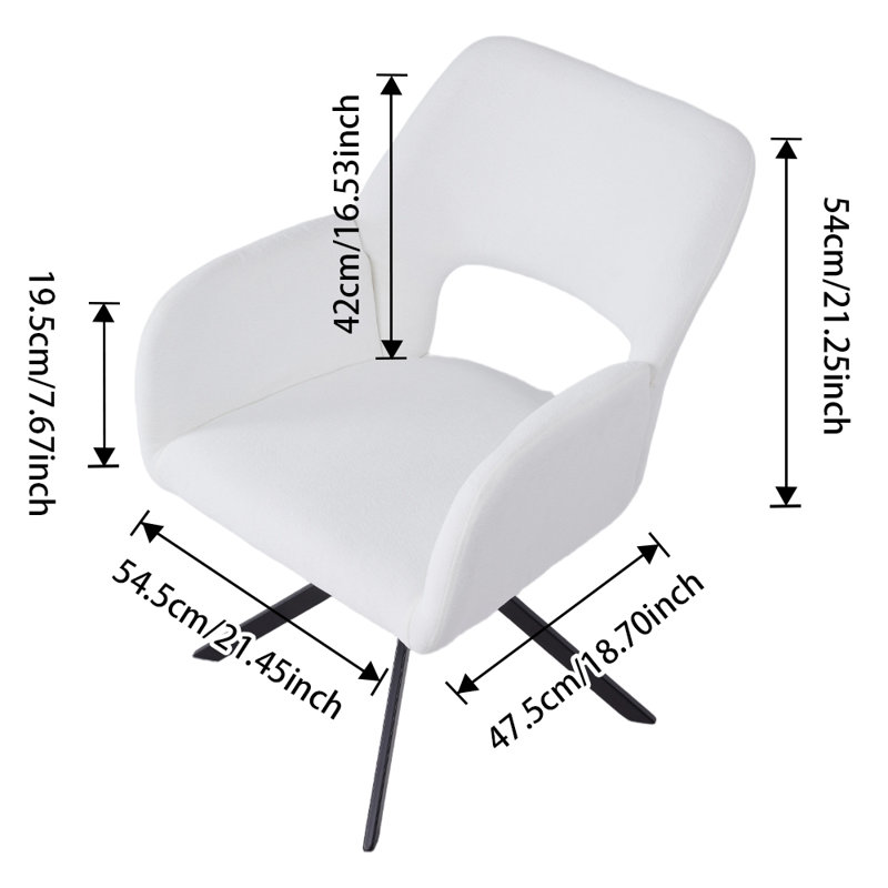 White Small Swivel Chair