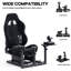 Anman Flight Sim Cockpit with Black Seat Fit HOTAS Warthog T150 Logitech X56, Not Include Steering wheel & Wheels & Pedals and Shifter Handbrake