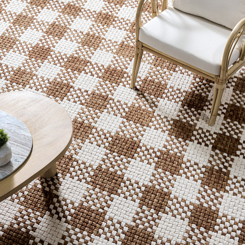 Natural Fiber Couture 105 Hand Woven Performance Checkered Rug, Rectangle 8' x 10'