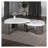 Contemporary Nesting Cocktail Table with Hidden Casters and Replicated Marble Pattern