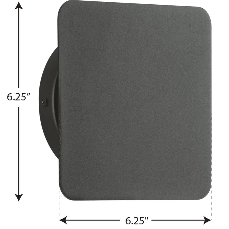 Faried LED Flush Mounted Sconce, Textured Black