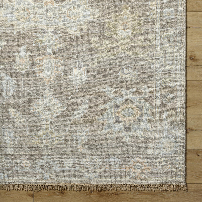 Wickvale Hand Knotted Area Rug, Rectangle 9' x 12'