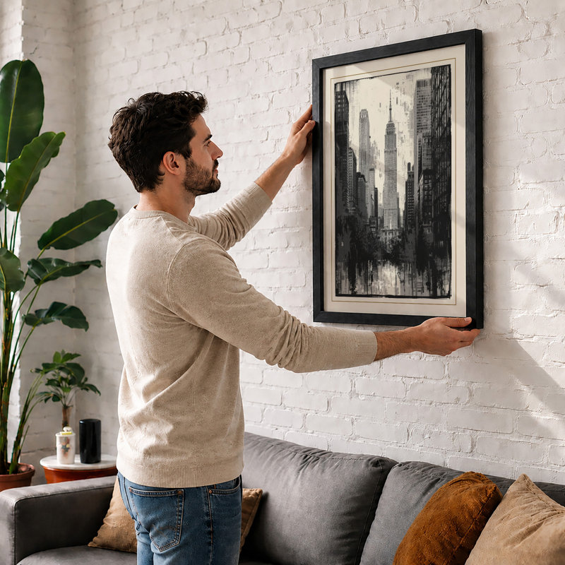 Metropolitan Heights Industrial - Framed Print, A4 - 29.7 x 21.0 cm, Oak