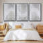 Snowdrift I - Ensemble de 3 reproductions sur toile-97706236-97706235