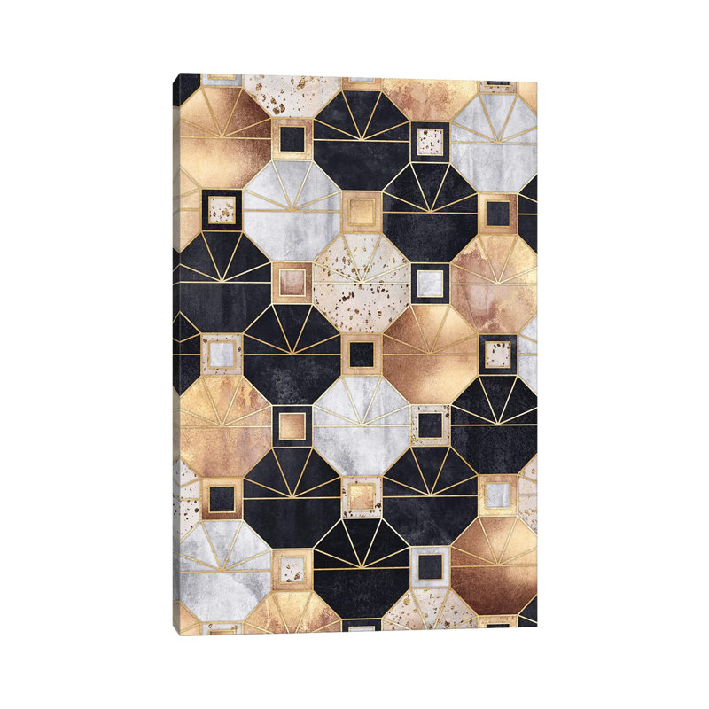 Art Deco Octagons by Elisabeth Fredriksson - Wrapped Canvas Print, 101.6 cm H x 66.04 cm W x 3.175 cm D
