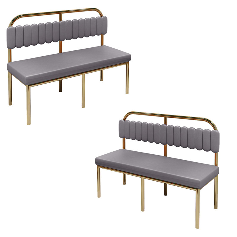 Banc de rangement pour restaurant Retro Light Luxury, Gris