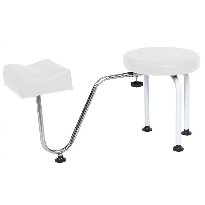 Metal Accent Stool, White