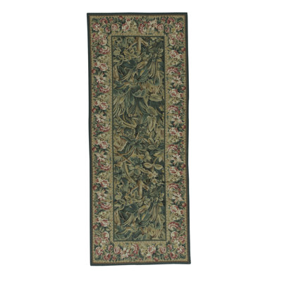 Needlepoint Wool Floral Area Rug