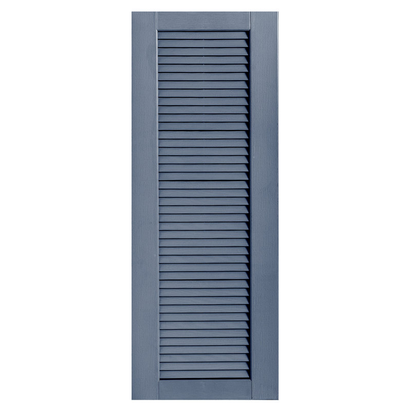Paire de volets à persiennes droites, 36 po, Bleu, 18 po