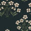 Papier peint floral blanc foncé