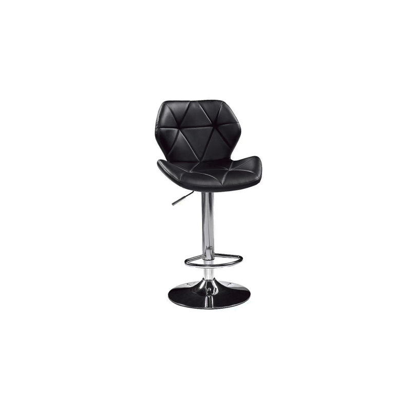 Tabouret de bar pivotant réglable au gaz (noir) - chacun, Noir, 1 PC