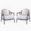 Fauteuil club d'extérieur en corde avec coussin texturé, ensemble de 2-115717570-115717572