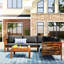 Terrasse protégée - bois, options de sièges confortables