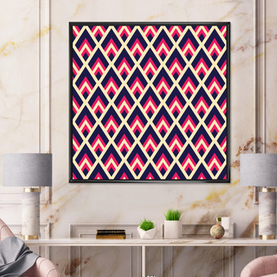 " Red White And Black Chevron I "
