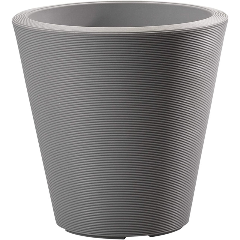Madison Indoor/Outdoor Modern Round Planter, 20" H x 20" W x 20" D, Slate Gray
