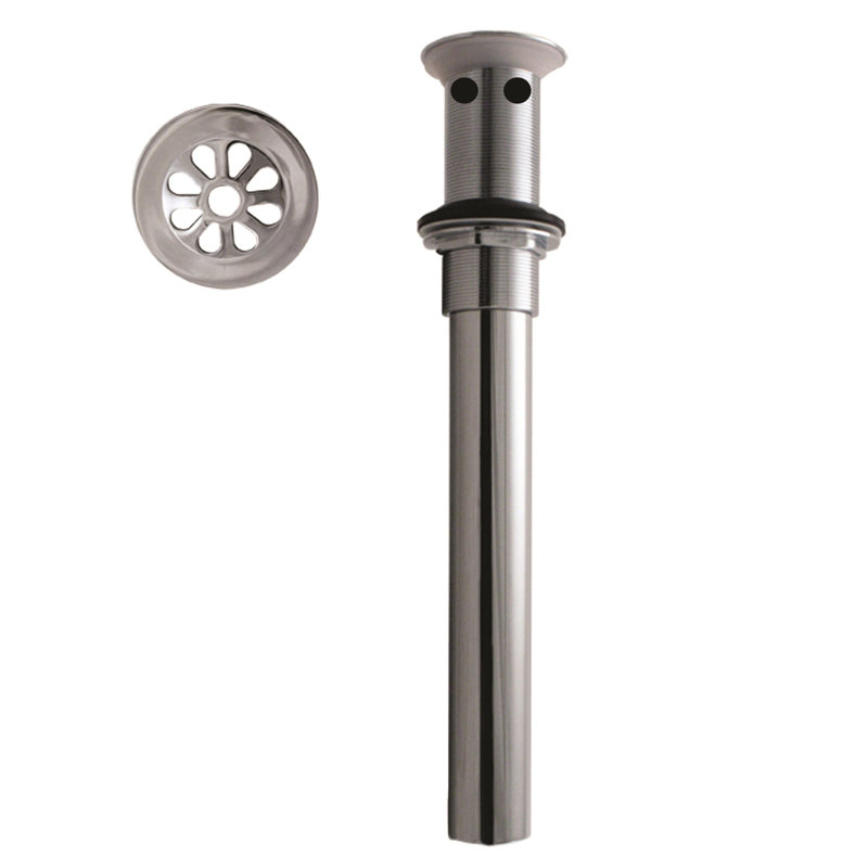 Drain d'évier de salle de bain à haut débit avec grille 1,25 "avec trop-plein, Chrome poli