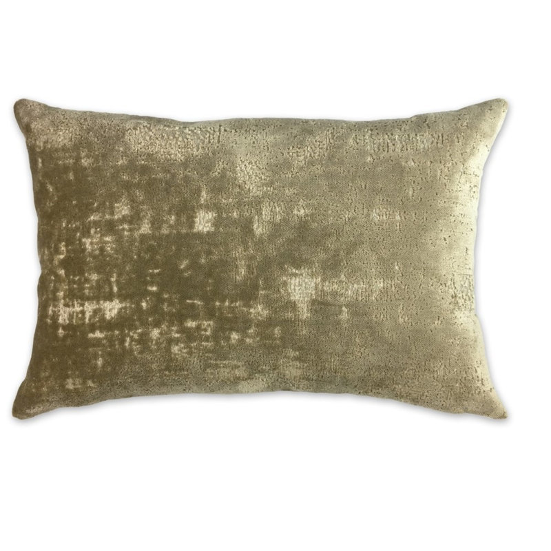 Housse et insert de coussin en velours rectangulaire Niki, Or