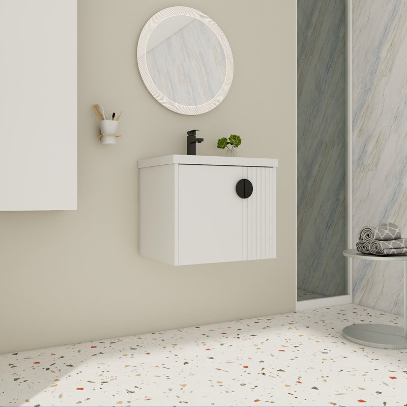 Meuble-lavabo 24 po avec lavabo, Blanc