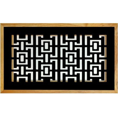 Magnetic Metal Flush Register. Duct Opening (overall ) - Oriental Design