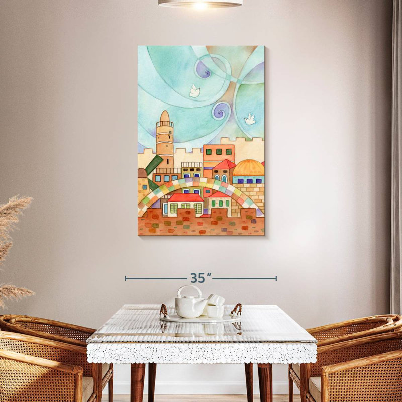 Jerusalem Abstract Sky, 45" H x 30" W