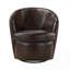 Chaise de salon de luxe avec fauteuil pivotant en cuir fleur, structure en bois massif et dossier en tonneau confortable-515990690