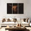 «Handsome Highland Cow on Canvas», ensemble de 3 pièces-1025686355