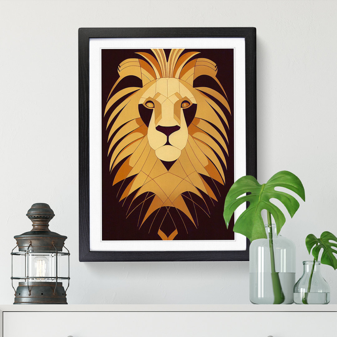 Lion Art Deco Vol.1 - Picture Frame Graphic Art