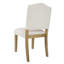 Chaise d'appoint latérale, structure en bois massif à dossier ouvert, tissu crème