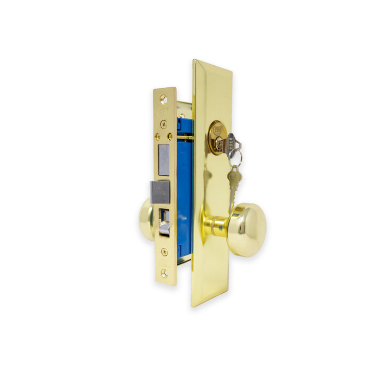 Premier Lock Satin Chrome Mortise Entry Right Hand Lock Set With 2.5 In. Backset And 2 SC1 Keys