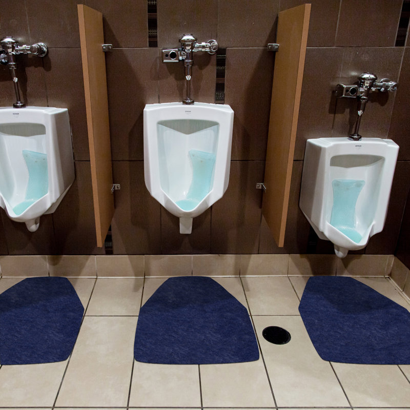 G-Floor Drip & Dry Urinal Mats, 24"W x 30"L, Blue