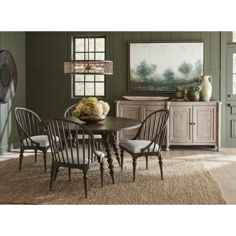 Revival Row 60" Round Brown Wood Bar Height Table