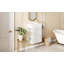 Meuble-lavabo flottant moderne de 18,5 po avec lavabo en résine - parfait pour les petites salles de bain, rangement à gauche