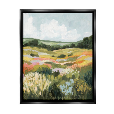 «Vast Meadow Landscape Floater Frame» par Victoria Barnes sur toile