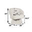 Fauteuil demi-tonneau rembourré pivotant-880815032