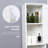 Bathroom Storage Cabinet With Mirror, Wooden Freestanding Tower Cabinet With Adjustable Shelves