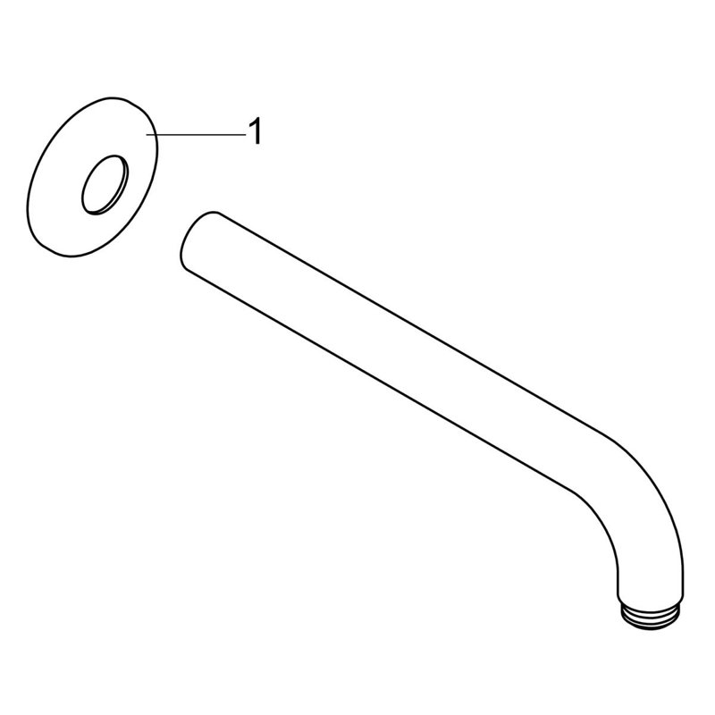 Shower Arm 9", Brushed Nickel
