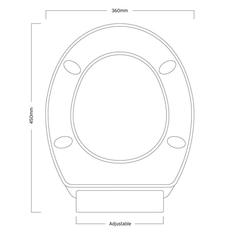 Manolla Soft Close Round Standard Toilet Seat